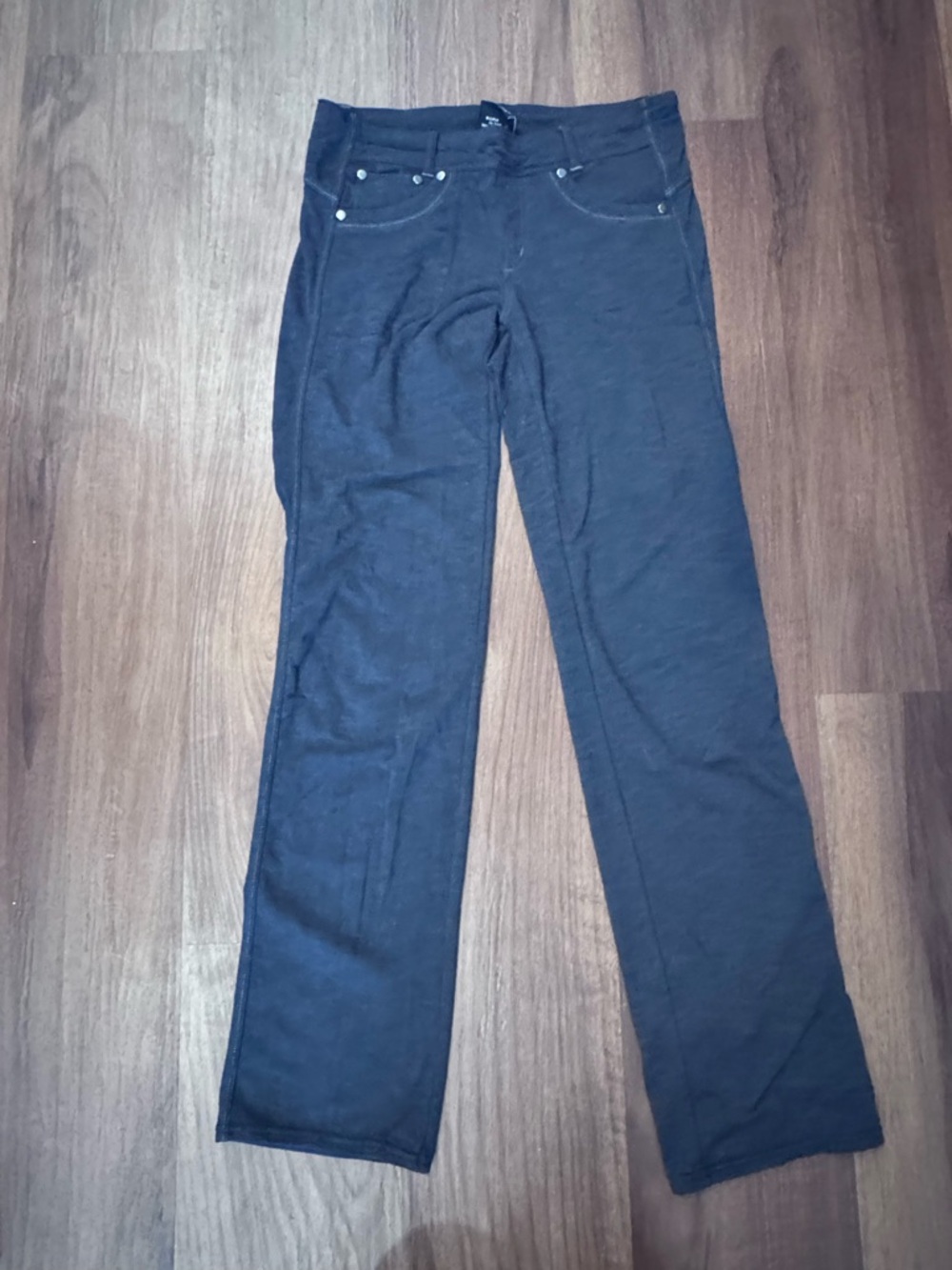 Grey Straight-Leg Pants